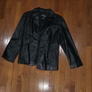 New York & Company Croc-Embossed Black Blazer